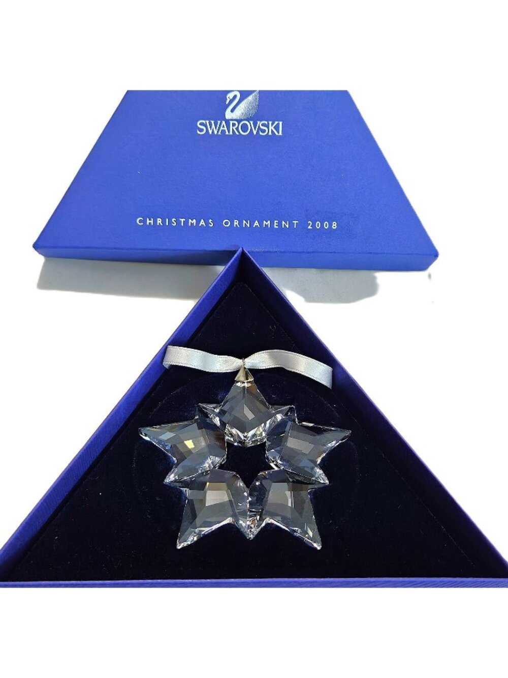 Swarovski Annual Edition 2019 Crystal Star Christmas Ornament w/ Blue Box